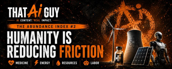 The Abundance Index #2: Humanity Is Reducing Friction cover artwork.